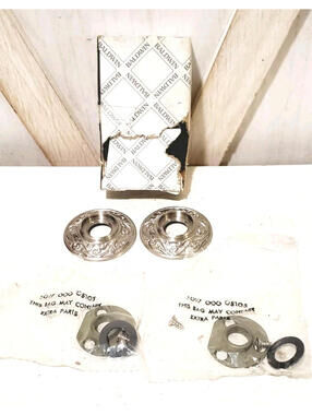 Baldwin Estate Rose 5003-150 Satin Nickel Finish Pair Handle Trim Ring NOS